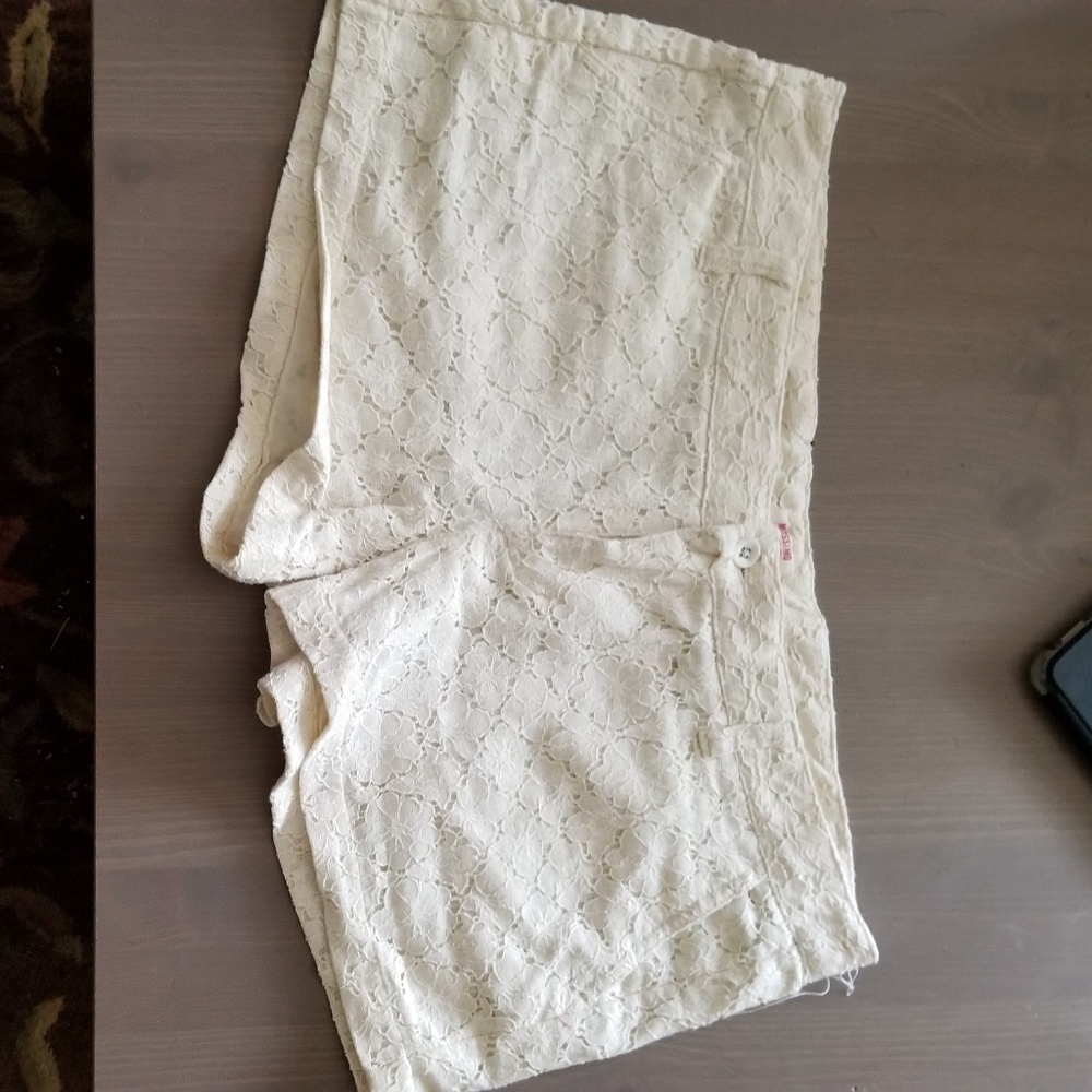 White Lace Shorts